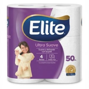 Papel Higiénico 50 m, 4 Rollos - Elite