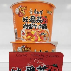 Ramen Carne, Tomate y Huevo Picante